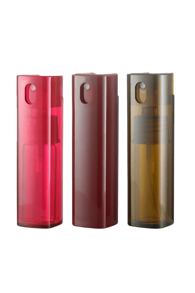 Bouteilles de parfum en plastique colorées de pulvérisateur de brouillard fin en plastique carré 10ML